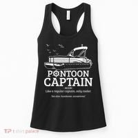 Pontoon Captain Definition Funny Pontoon Boat Boating Gift Women's Tank Top thumb 0