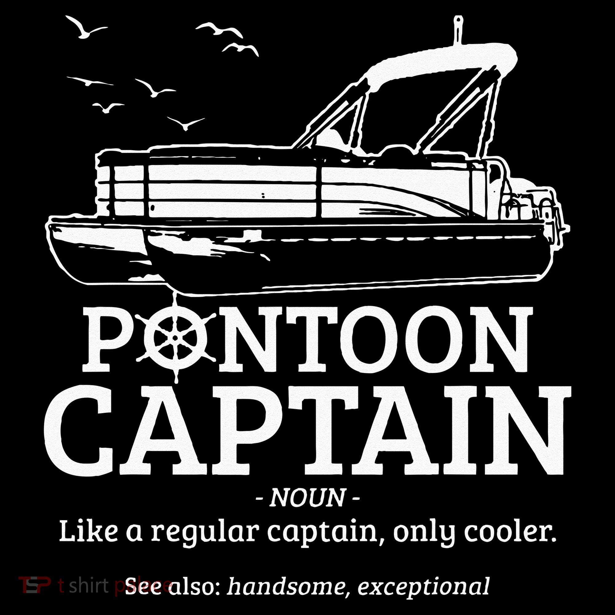 Pontoon Captain Definition Funny Pontoon Boat Boating Gift Toddler Hoodie