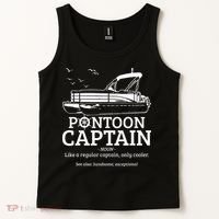 Pontoon Captain Definition Funny Pontoon Boat Boating Gift Tank Top thumb 2