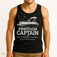 Pontoon Captain Definition Funny Pontoon Boat Boating Gift Tank Top thumb 3