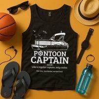 Pontoon Captain Definition Funny Pontoon Boat Boating Gift Tank Top thumb 4