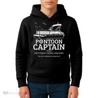 Pontoon Captain Definition Funny Pontoon Boat Boating Gift Kids Hoodie thumb 4