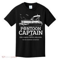 Pontoon Captain Definition Funny Pontoon Boat Boating Gift Kids T-Shirt thumb 0