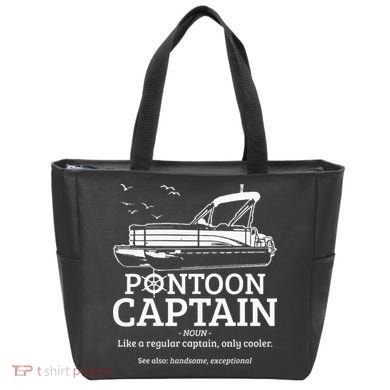 Pontoon Captain Definition Funny Pontoon Boat Boating Gift Tote Bag