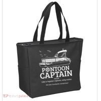 Pontoon Captain Definition Funny Pontoon Boat Boating Gift Tote Bag thumb 2