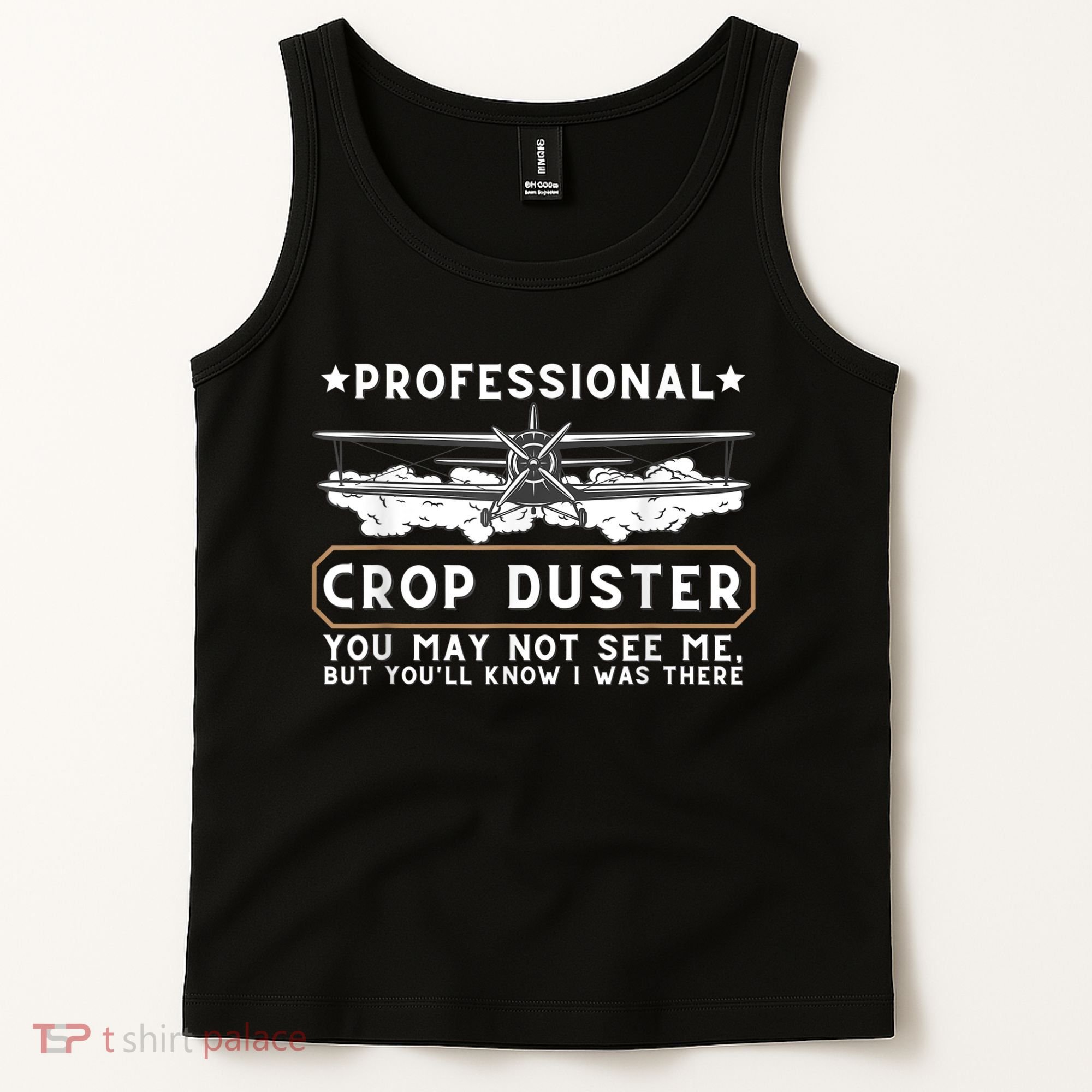 Professional Crop Duster Adult Humor Sarcastic Farting Joke Tank Top