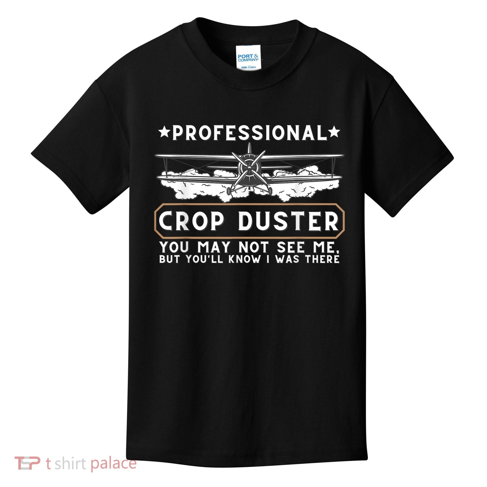 Professional Crop Duster Adult Humor Sarcastic Farting Joke Kids T-Shirt