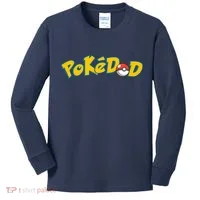 Pokedad Cute Dad Gift Kids Long Sleeve Shirt thumb 0