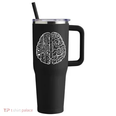 Programmer Coder Developer Programming Brain Programmer 40oz Vacuum Insulated Stainless Steel Travel Tumbler