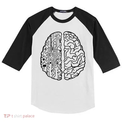Programmer Coder Developer Programming Brain Programmer Kids Colorblock Raglan Jersey
