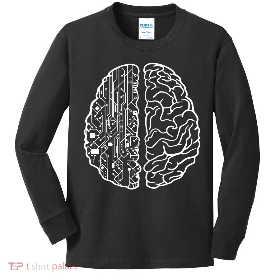 Programmer Coder Developer Programming Brain Programmer Kids Long Sleeve Shirt