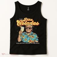 Pina Coladas Donald Trump Summer Vacation Hawaii Beach Funny Tank Top thumb 2