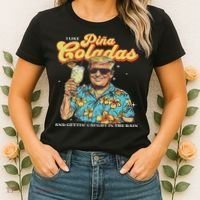 Pina Coladas Donald Trump Summer Vacation Hawaii Beach Funny Women's T-Shirt thumb 2