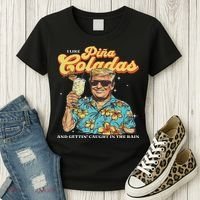 Pina Coladas Donald Trump Summer Vacation Hawaii Beach Funny Women's T-Shirt thumb 3
