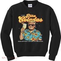 Pina Coladas Donald Trump Summer Vacation Hawaii Beach Funny Kids Sweatshirt thumb 0