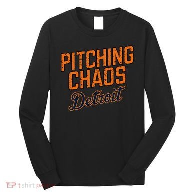 Pitching Chaos Detroit Long Sleeve Shirt
