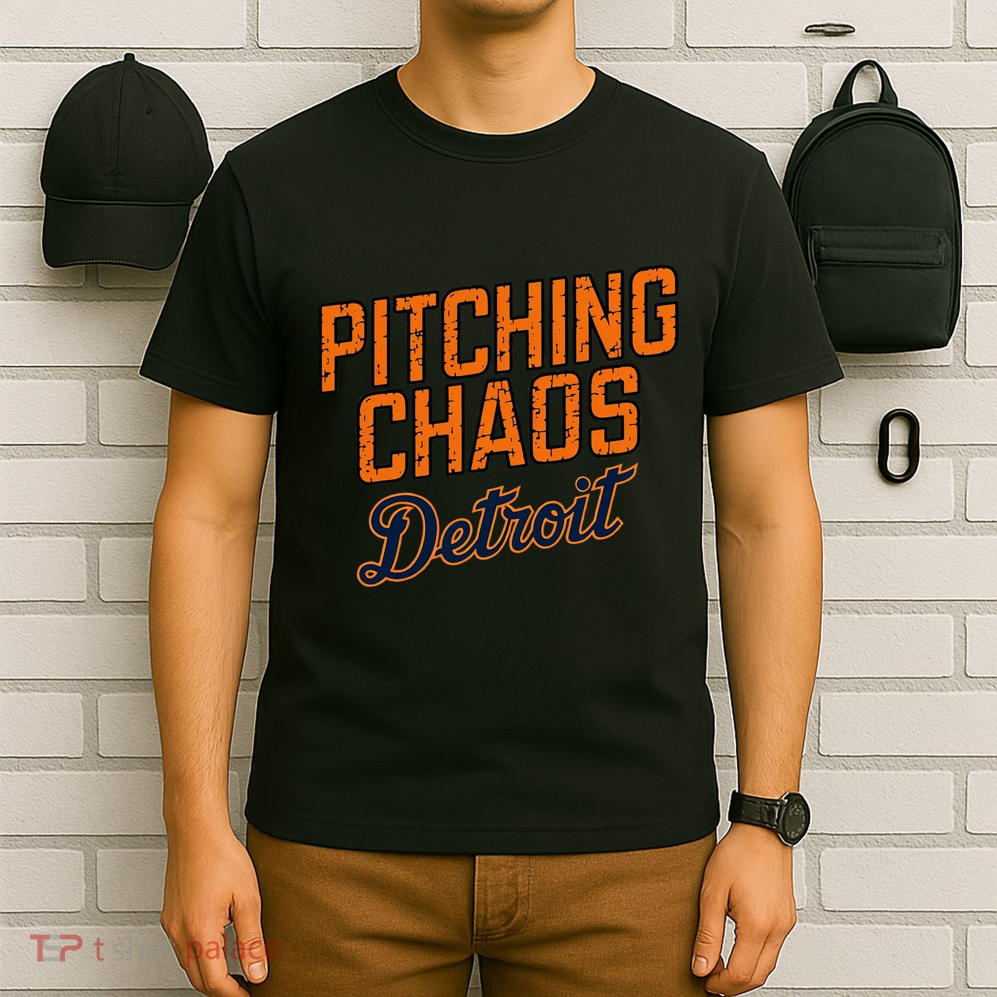 Pitching Chaos Detroit T-Shirt