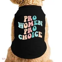 Pro Choice Equal Rights Feminist Retro Doggie Tank thumb 0