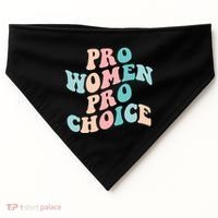 Pro Choice Equal Rights Feminist Retro USA-Made Doggie Bandana thumb 0