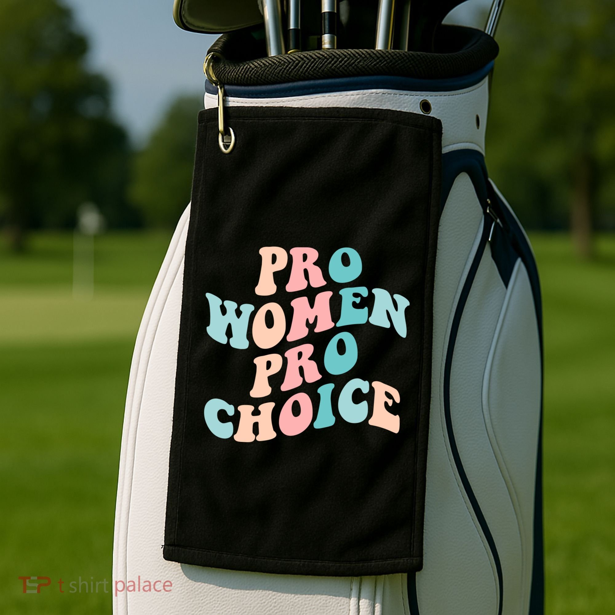 Pro Choice Equal Rights Feminist Retro Golf Towel