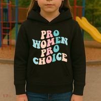 Pro Choice Equal Rights Feminist Retro Kids Hoodie thumb 3