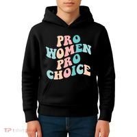 Pro Choice Equal Rights Feminist Retro Kids Hoodie thumb 4