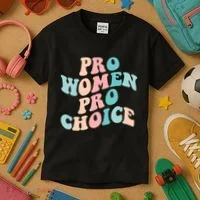 Pro Choice Equal Rights Feminist Retro Kids T-Shirt thumb 3