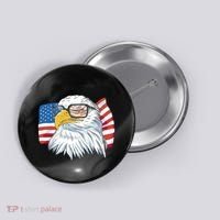 Patriot Cool Eagle USA Flag Button thumb 0