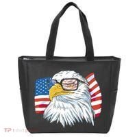 Patriot Cool Eagle USA Flag Tote Bag thumb 0