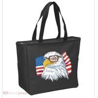 Patriot Cool Eagle USA Flag Tote Bag thumb 2
