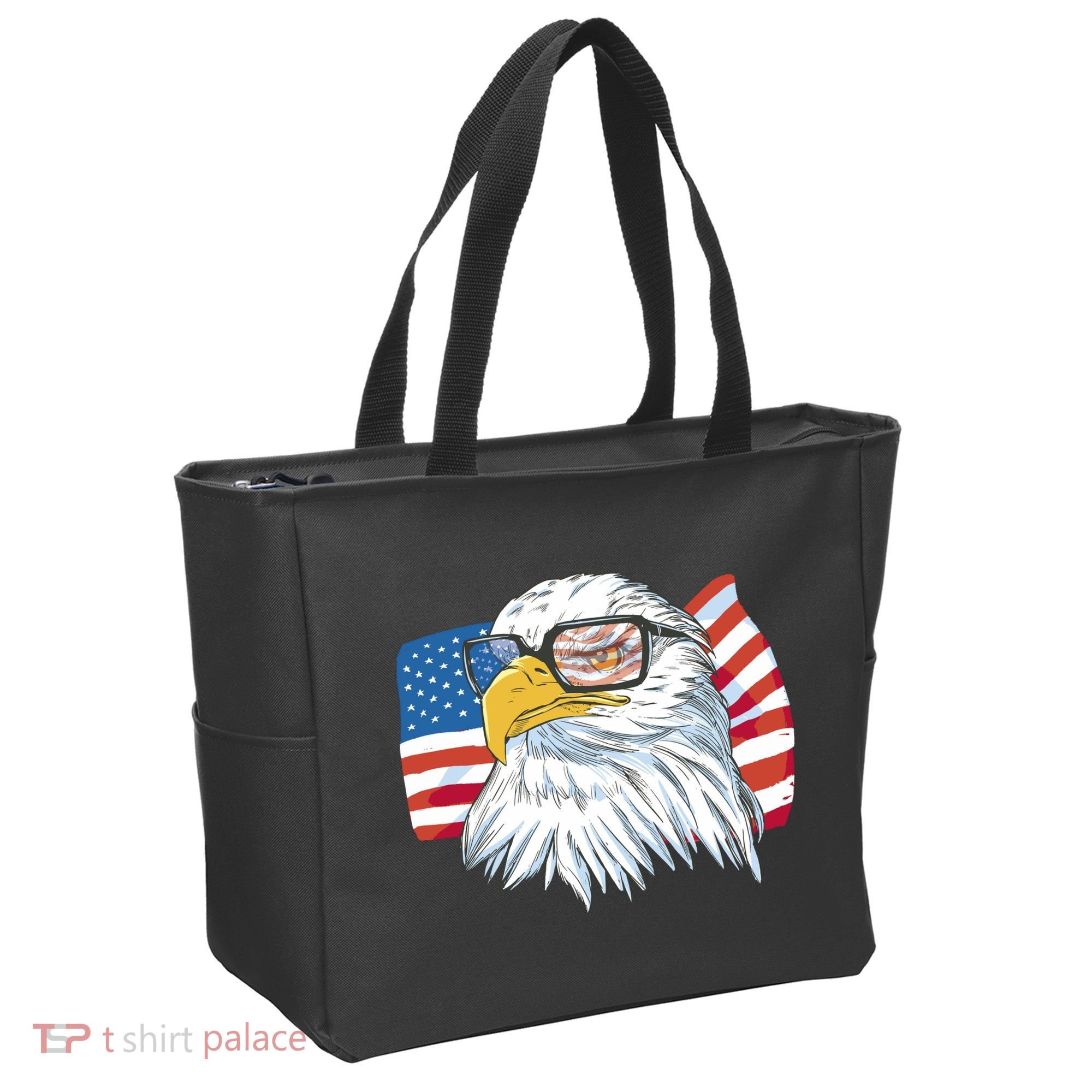 Patriot Cool Eagle USA Flag Tote Bag