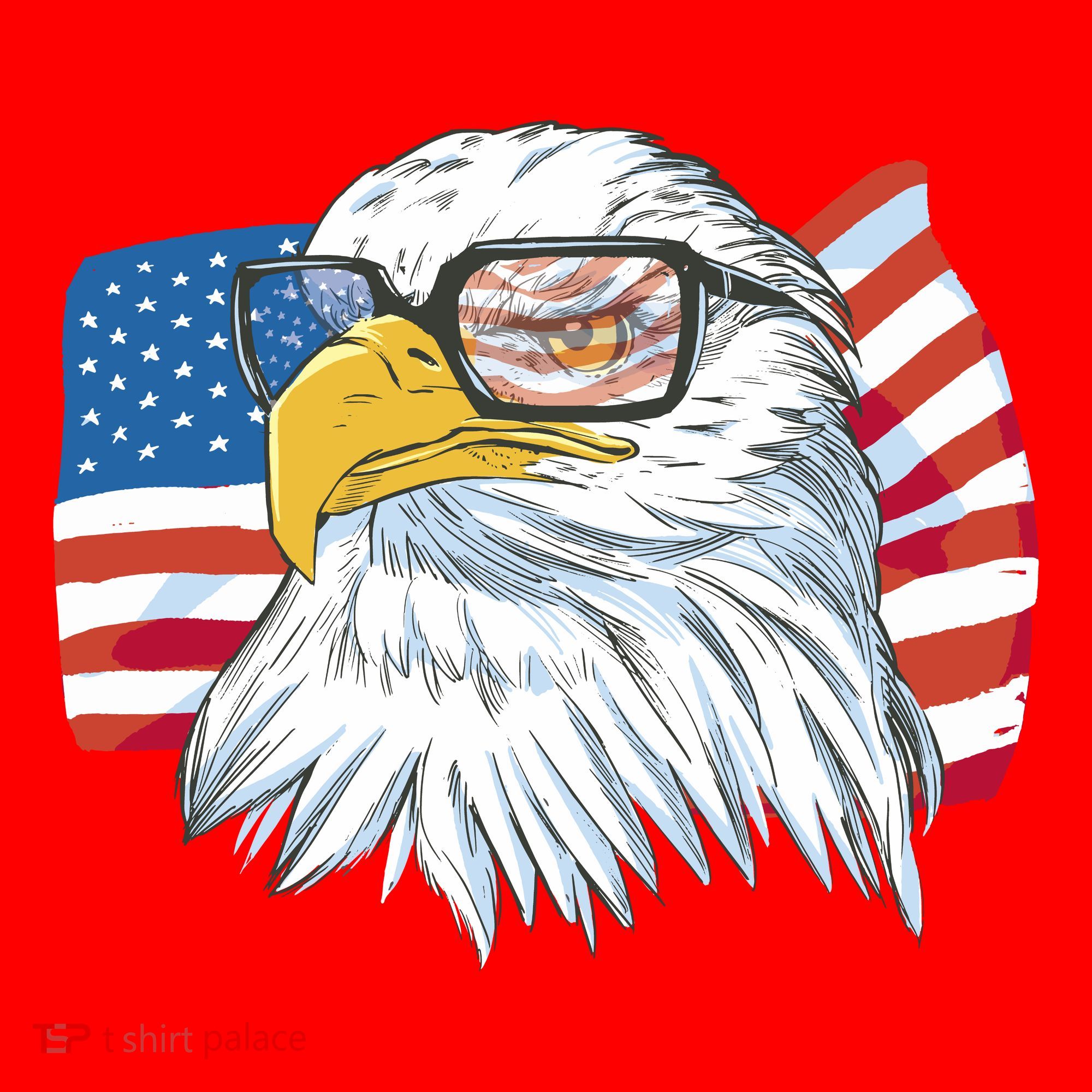 Patriot Cool Eagle USA Flag Santa Hat
