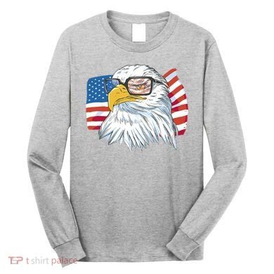 Patriot Cool Eagle USA Flag Long Sleeve Shirt