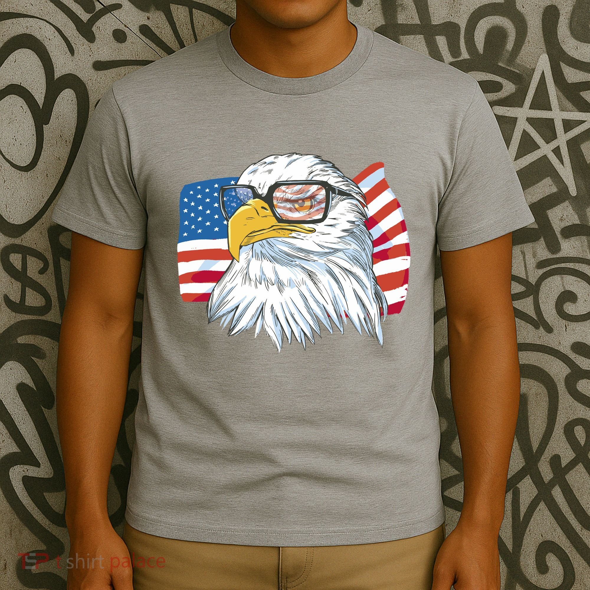 Patriot Cool Eagle USA Flag T-Shirt