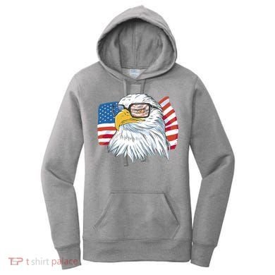 Patriot Cool Eagle USA Flag Women's Hoodie