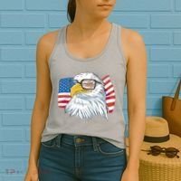Patriot Cool Eagle USA Flag Women's Tank Top thumb 2
