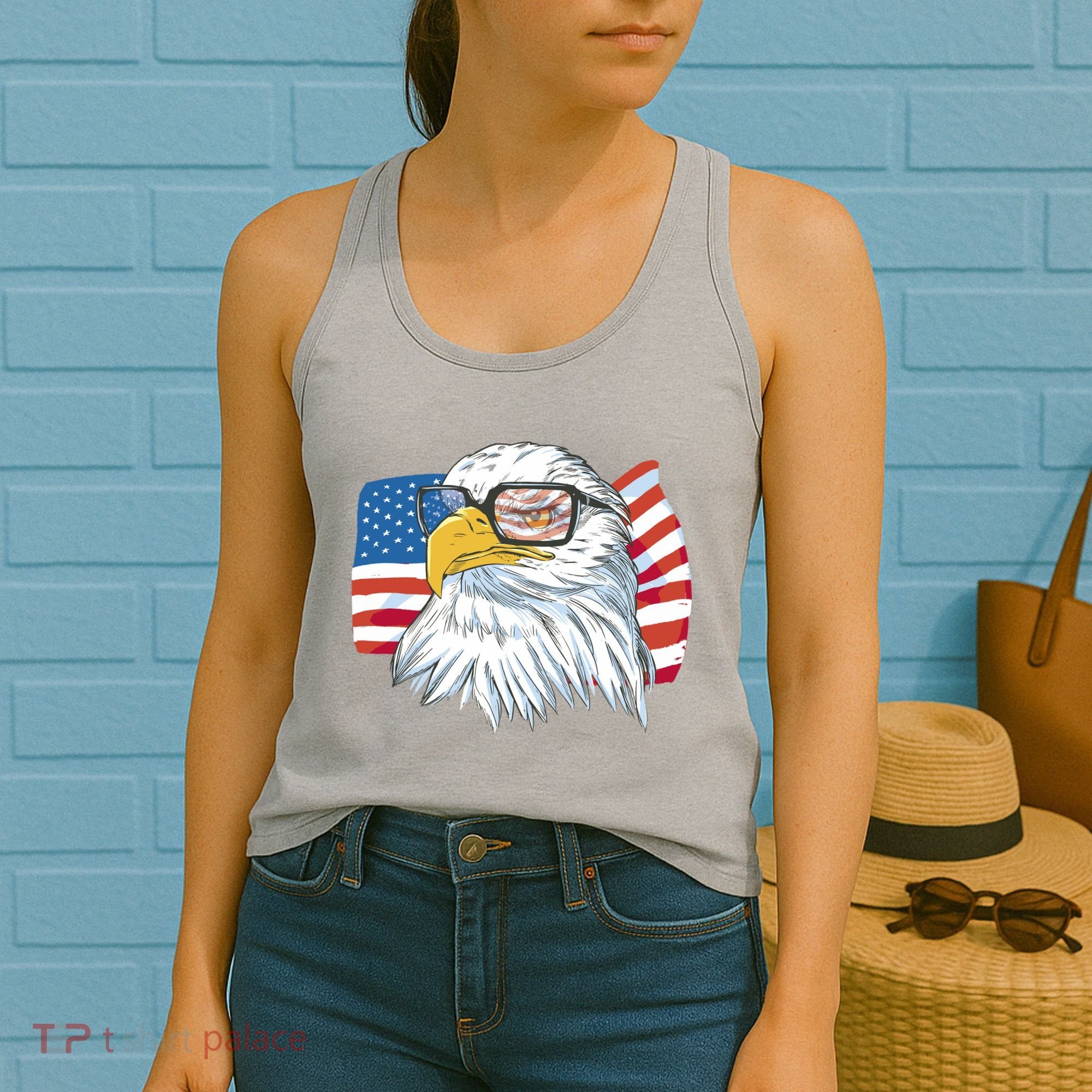 Patriot Cool Eagle USA Flag Women's Tank Top