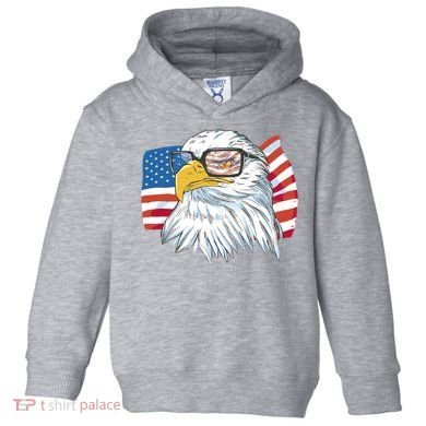 Patriot Cool Eagle USA Flag Toddler Hoodie
