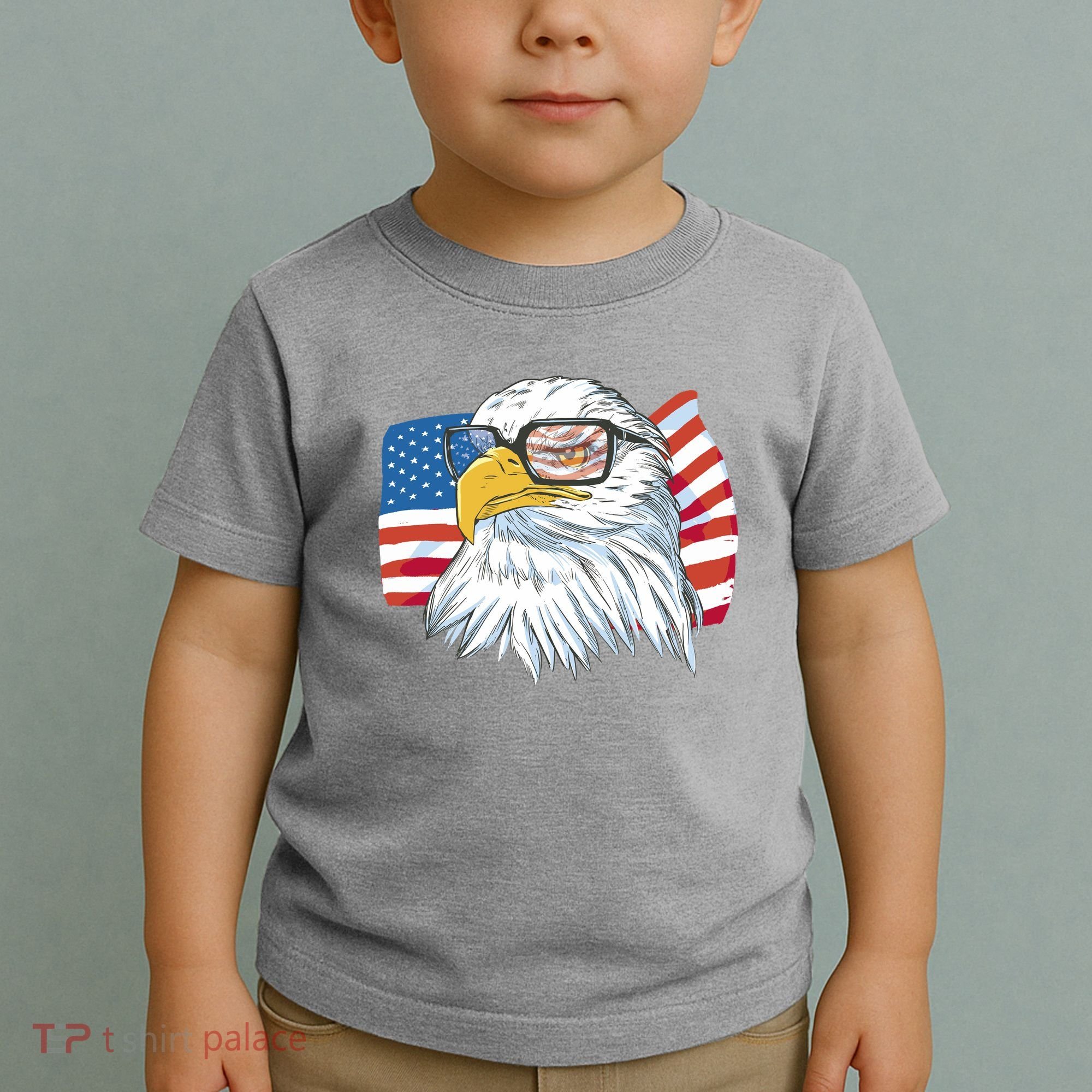 Patriot Cool Eagle USA Flag Toddler T-Shirt