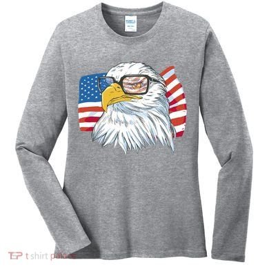 Patriot Cool Eagle USA Flag Women's Long Sleeve Shirt