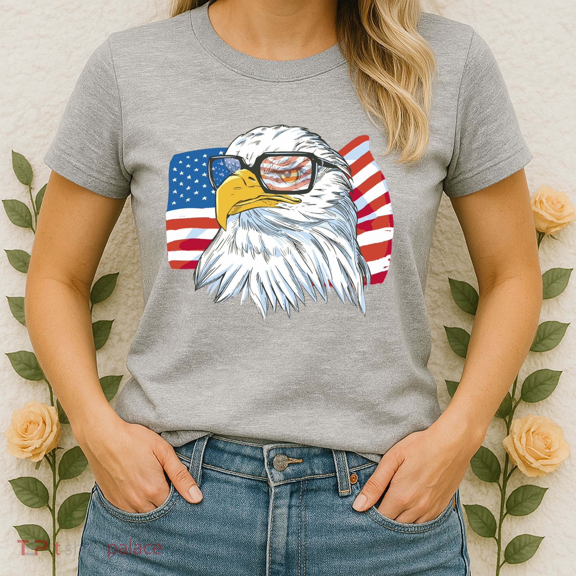 Patriot Cool Eagle USA Flag Women's T-Shirt