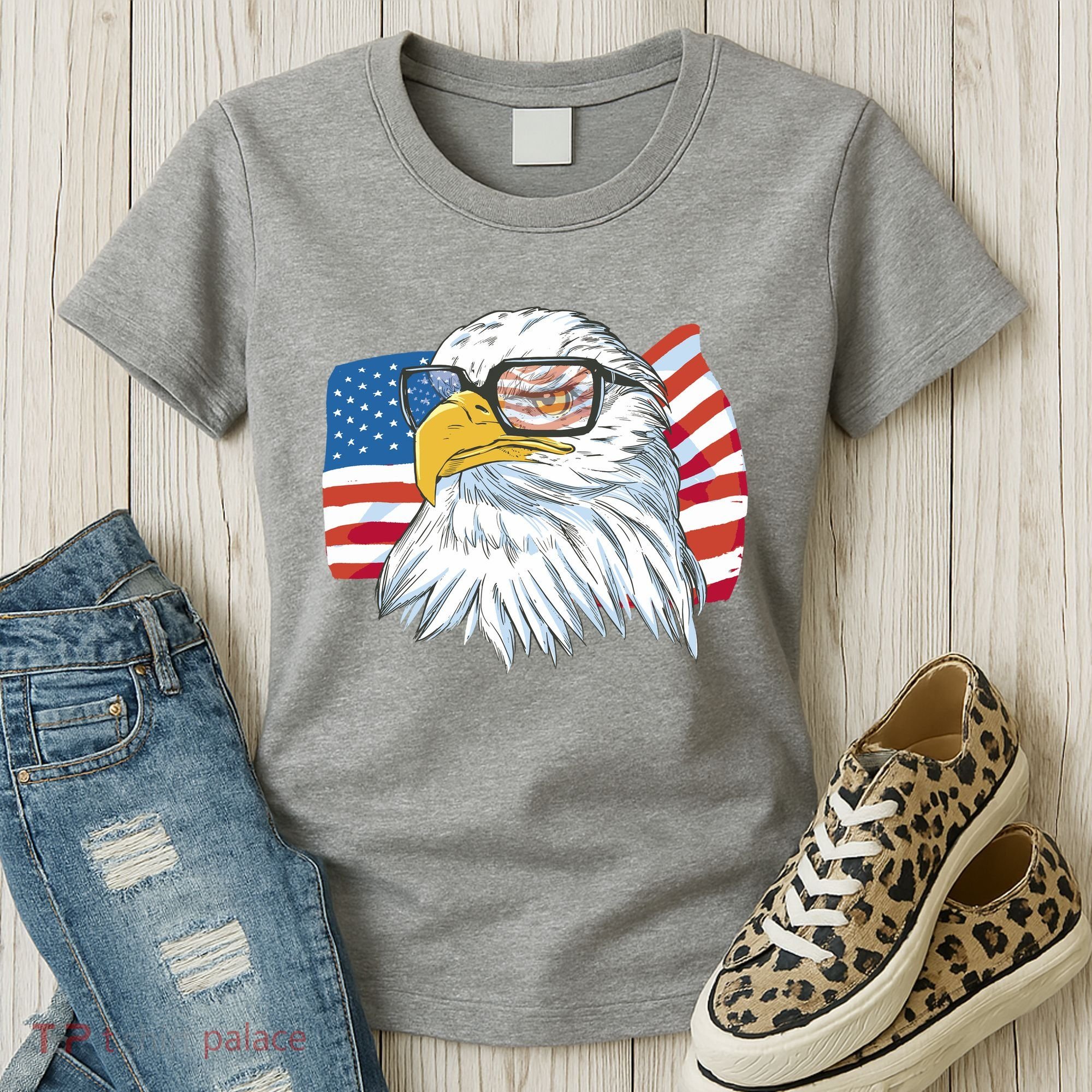 Patriot Cool Eagle USA Flag Women's T-Shirt
