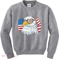 Patriot Cool Eagle USA Flag Kids Sweatshirt thumb 0