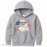 Patriot Cool Eagle USA Flag Kids Hoodie thumb 0