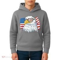 Patriot Cool Eagle USA Flag Kids Hoodie thumb 4
