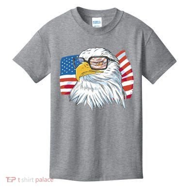 Patriot Cool Eagle USA Flag Kids T-Shirt