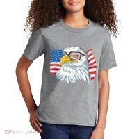 Patriot Cool Eagle USA Flag Kids T-Shirt thumb 2