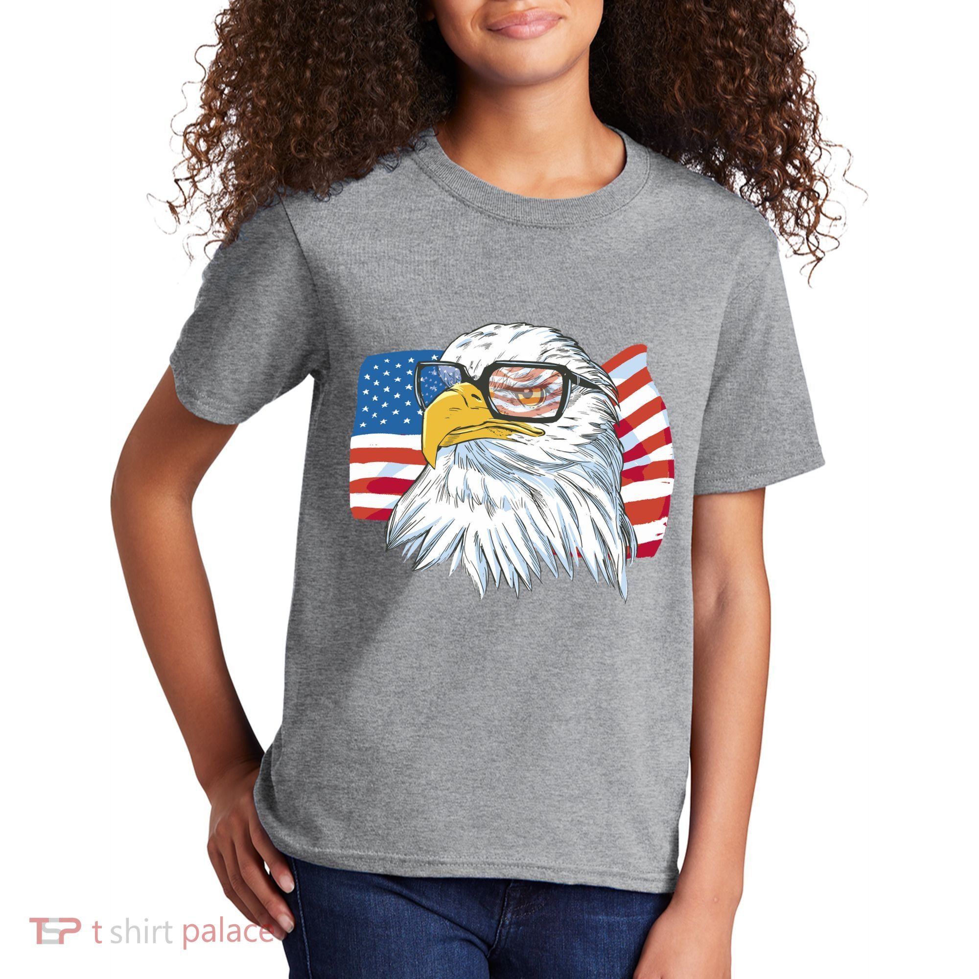Patriot Cool Eagle USA Flag Kids T-Shirt