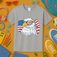 Patriot Cool Eagle USA Flag Kids T-Shirt thumb 3