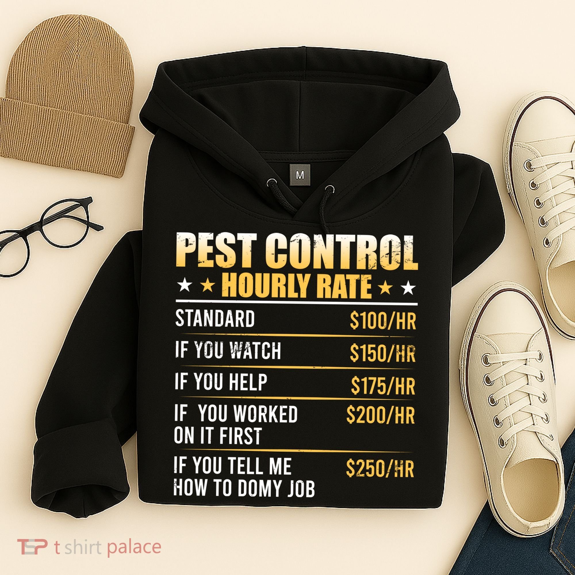Pest Control Exterminator Pest Controller Hourly Rate Hoodie